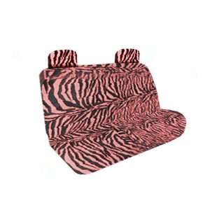   Fit Animal Print Bench Seat Covers with 2 Headrest Covers   Pink Zebra
