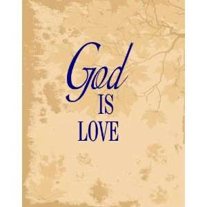  Vinyl Wall Decal   God is love   selected color Baby Blue 