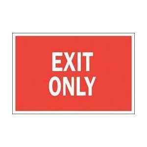 Sign,14x20,exit Only,fiberglass   BRADY  Industrial 
