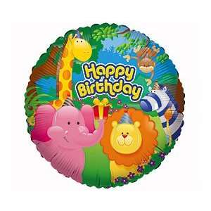  Cute Jungle Animals Happy Birthday 18 Mylar Balloon 
