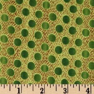   Wide Visual Arts Dots Moss Fabric By The Yard Arts, Crafts & Sewing