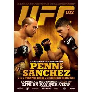  UFC 107 Autographed Poster 