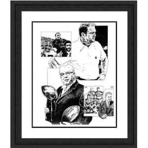  Framed Chuck Noll / Art Rooney Pittsburgh Steelers   Black 