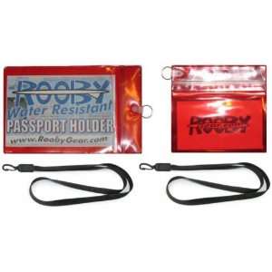 Waterproof Passport Holder and 2 Pocket Waterproof Wallet Rooby Red w 