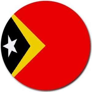  East Timor Flag Round Mouse Pad