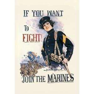    Art If You Want to Fight Join the Marines   00148 8