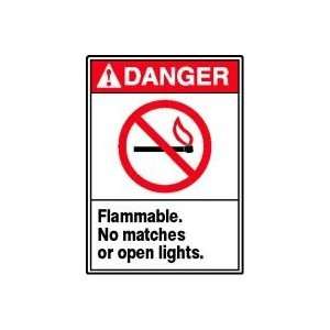  DANGER FLAMMABLE NO MATCHES OR OPEN LIGHTS (W/GRAPHIC) 14 