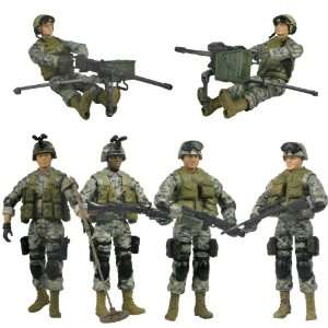  Bravo Team 118th Scale Army Figures (Set Of 6) Toys 