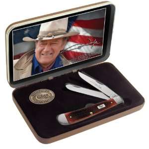 Case Cutlery 07444 Case Trapper Knife, John Wayne Commemorative Dark 