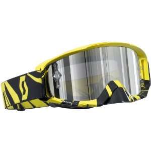  Scott Tyrant Glitch Yellow Goggles with Chrome Lens 