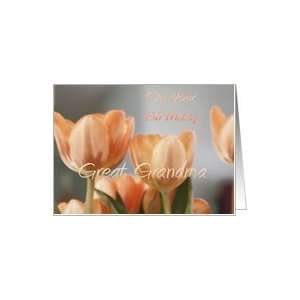  Great Grandmas Birthday, creamcycle tulips Card Health 