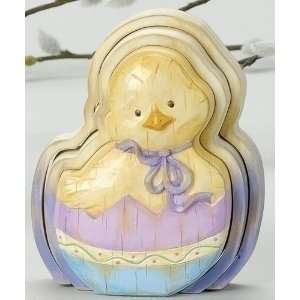   Pack of 2 WoodWorks Easter Chick Puzzle Figures 5.25