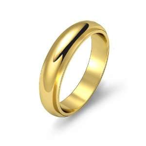 9g Mens Dome Step Down Wedding Band 7.5mm 18k Yellow Gold Ring (4.5 