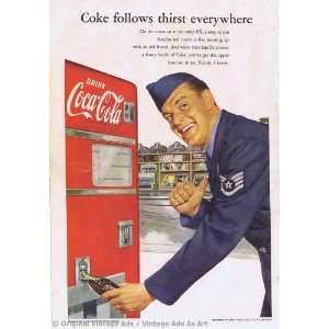  1952 Coke follows thirst everywhere Serviceman Vintage 