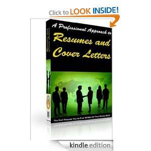 Resume And Cover Letters A Professional Approach To Resumes And Cover 