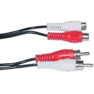 RCA Male / 2 RCA Female, Cable Extension 12 ft. Audio / Video Cables 