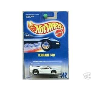   1996 164 Scale White Ferrari F40 Die Cast Car #442 Toys & Games
