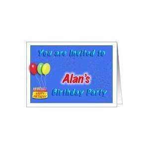  Alans Birthday, Invitation to the Party Card Toys 