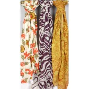  Lot of Three Printed Stoles with Missing Checks in Weave 