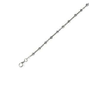  Color Ruthenium and Plated Satu Anklet   11 Inch   JewelryWeb Jewelry