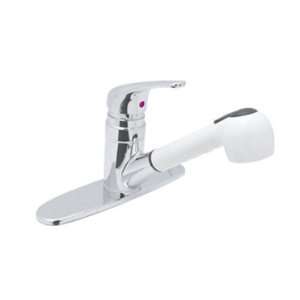   Huntington Chrome White 8 Pull Out Kitchen Faucet