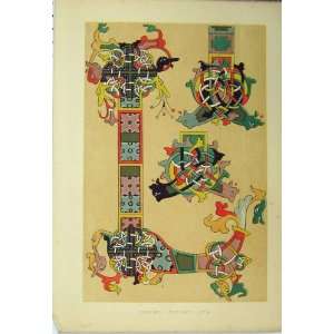 Eleventh Century C1882 Colour Design Calligraphy Print