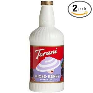Torani Puree Blend, Mixed Berry, 64 Ounce Bottles (Pack of 2)