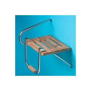  Teak Swim Platform with Ladder for Boats with Outboards 