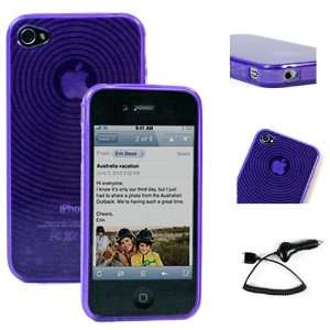  Purple Target Design Flex Case for Apple Apple iPhone 4S 