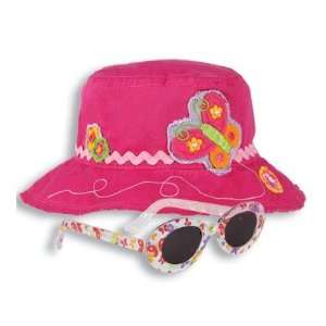  Butterfly Bucket Hat and Sunglasses Set Baby