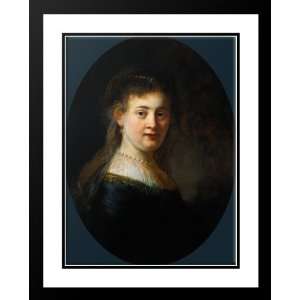   Framed and Double Matted Portrait of Saskia van Uylenburgh (1612 1642