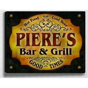  Pieres Bar & Grill 14 x 11 Collectible Stretched 