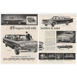   Dodge Plymouth Valiant Wagons 2 Page Print Ad (17811)