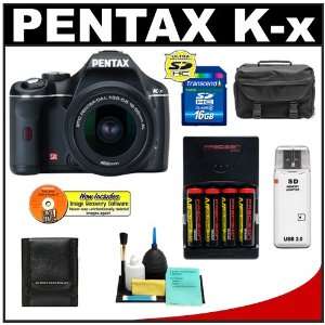  Pentax K x Digital SLR Camera (Black) with 18 55mm Zoom 