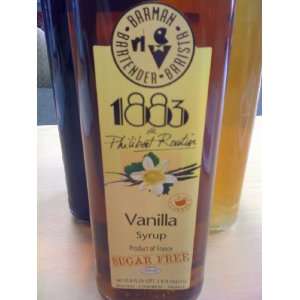 1883 Routin Sugar Free Vanilla Syrup, 1 Liter (1000ml)  