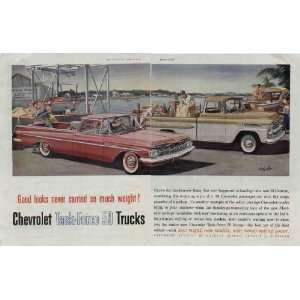   El Camino and Series 32 Apache Pickup.  1959 Chevrolet Truck Ad