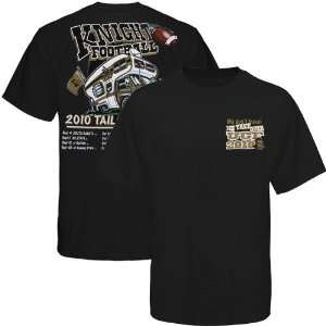 UCF Knights Black 2010 Football Schedule Tailgate T shirt  