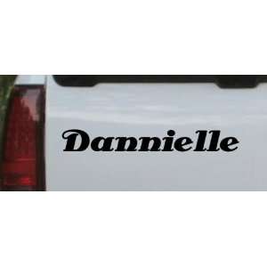 8in X 1.1in Black    Dannielle Name Decal Car Window Wall Laptop Decal 