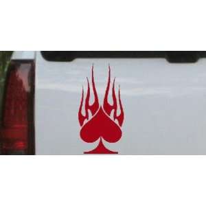 Flaming Spade Tribal Flames Biker Car Window Wall Laptop Decal Sticker 