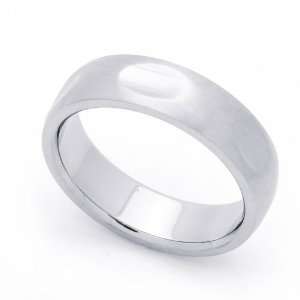 6MM Stainless Steel Partly Concaved Wedding Band Ring (Size 8 to 14 
