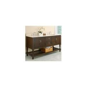  70 Inch Mission Style Double Bathroom Vanity Sink Console 
