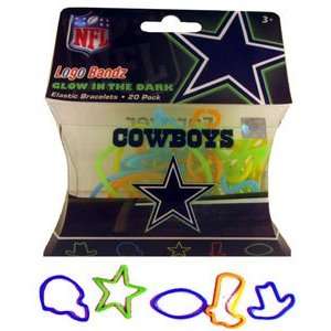  Dallas Cowboys Glow Football Logo Bandz Silly Bands Toys & Games