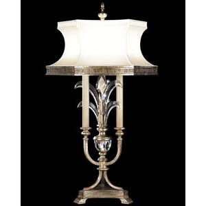   Lamps 738210ST Beveled Arcs Silver Leaf Table Lamp
