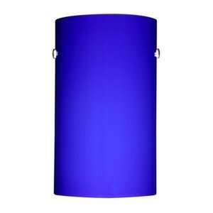   Contemporary / Modern Single Light Wall Sconce with Cobalt Blue Glos