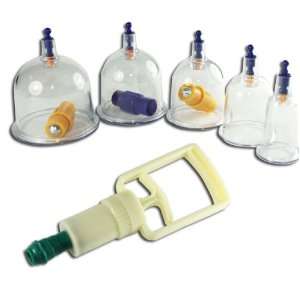  HK 6 Cups Medical Chinese Vacuum Body Cupping Massage 