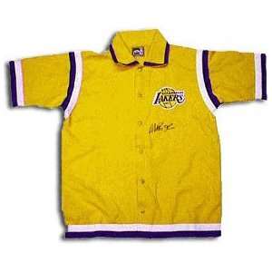  Magic Johnson Los Angeles Lakers Autographed Warm Up 
