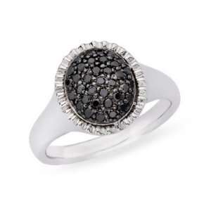  1/3 Carat Black Diamond Sterling Silver Ring Jewelry