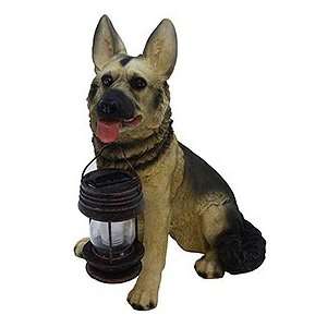  Tricod German Shepherd Dog with Lantern Solar Light