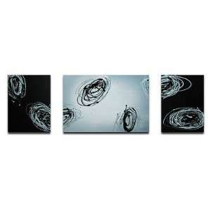   Painted Floating in Space 3 Piece Canvas Art Set