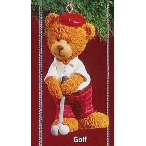  RUSS Very Beary Golfer Christmas Ornament #32008